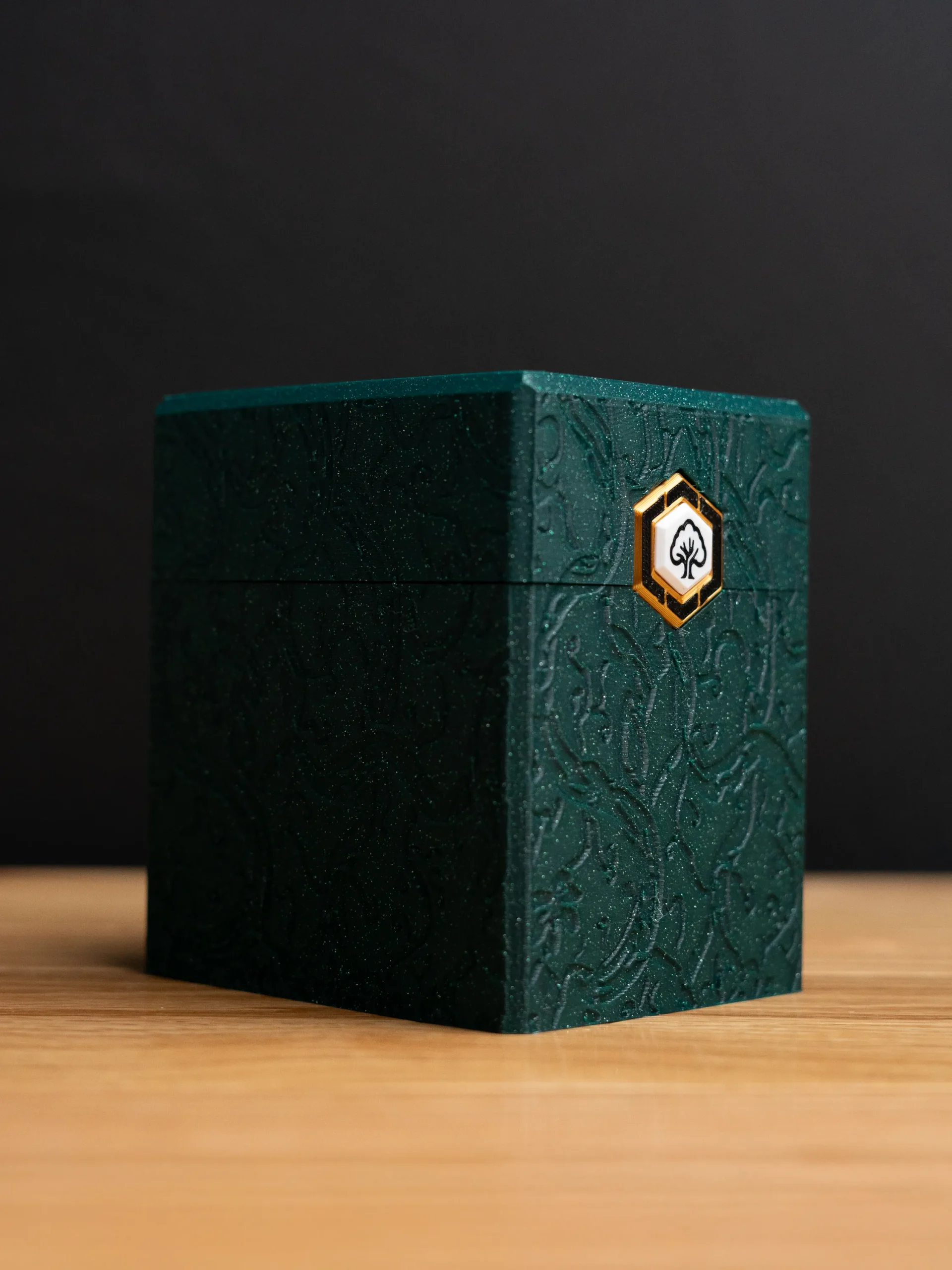 Deck Box Premium MTG "Maná Bosque" con Textura 3D