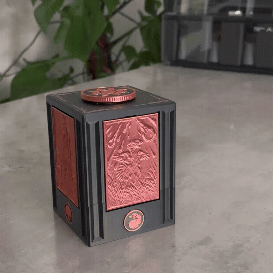 Deckbox MTG de Mazo Para Doble-Fundas con Cierre de Panel Deslizante
