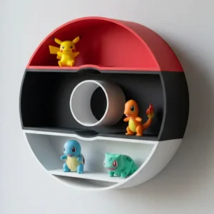 Estante de Pared Inspirado en Pokéball - Repisa de Exhibición