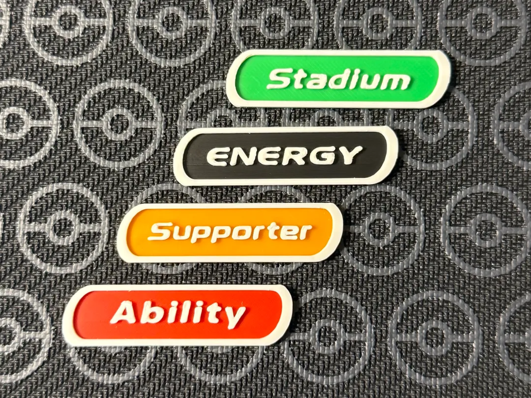 Set de Tokens Indicadores para Pokémon TCG (Ability, Supporter, Energy, Stadium)