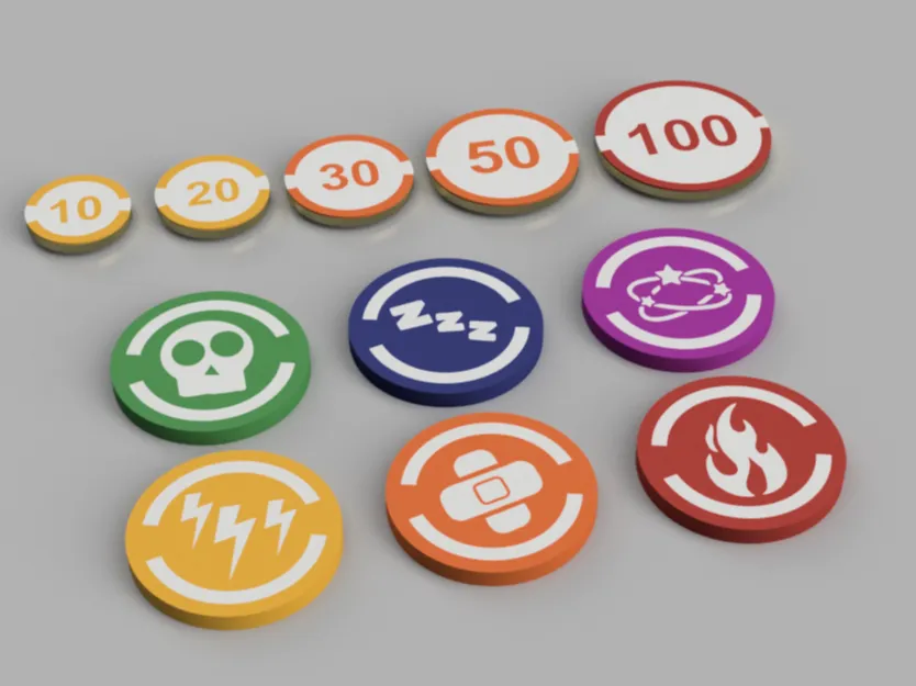 Set Completo Premium: Fichas de Daño y Marcadores de Estado (Pokémon TCG)