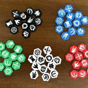 Set de Marcadores de Habilidad MTG - 12 Tokens Hexagonales