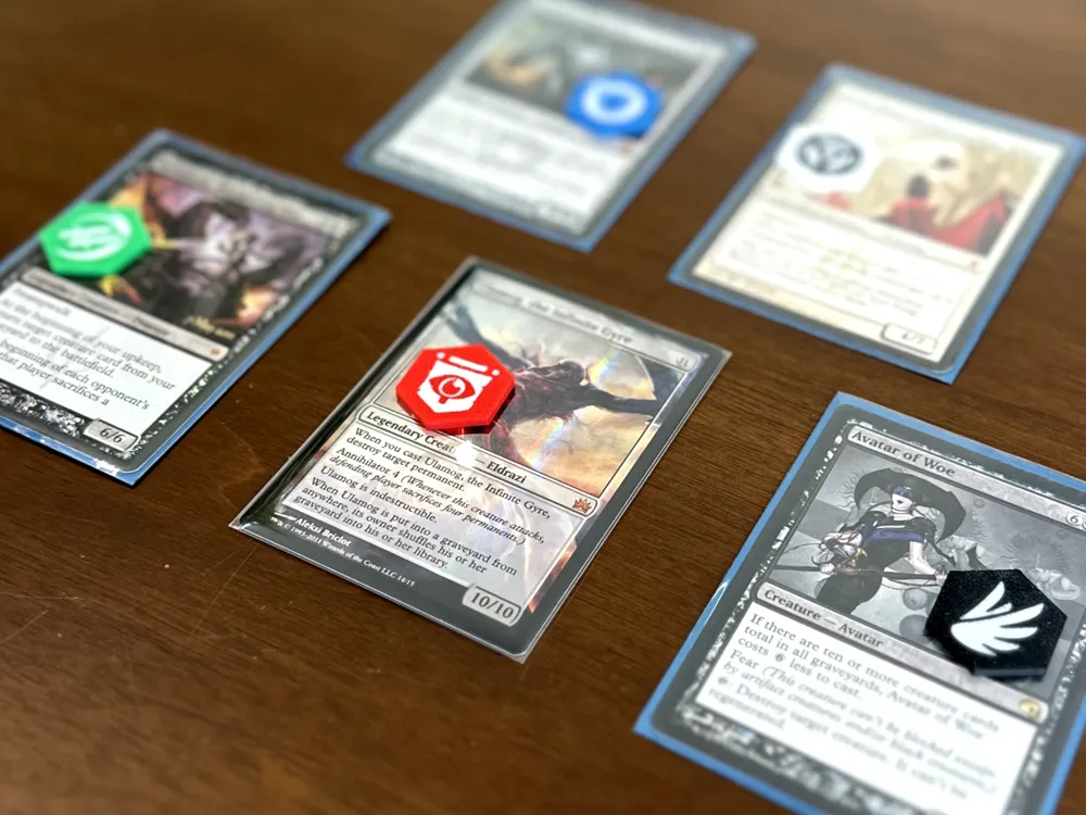 Set de Marcadores de Habilidad MTG - 12 Tokens Hexagonales - Imagen 2