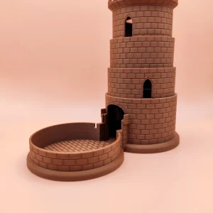 Torre de Dados Portátil y Plegable - Diseño Castillo